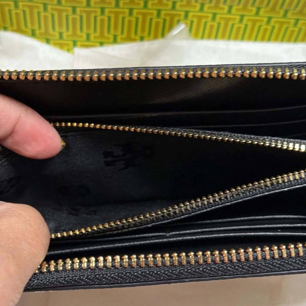 NWT Tory Burch Robinson Printed Zip Continental Wallet In Ocelot Leopard Print - Picture 9 of 12